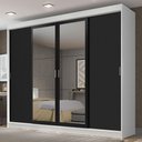 Ver imagem 1 de Guarda-roupa Casal Austin 4 Portas 3 Gavetas Branco