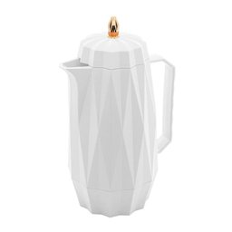 Garrafa Térmica Plástica Diamond Branca 1 Litro Lyor - 1