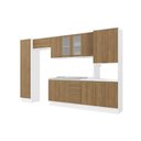Ver imagem 4 de Cozinha Modulada Celeste Kappesberg 100% Mdf Branco/nogueira/vidro 360cm