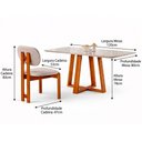 Ver imagem 3 de Sala de Jantar 4 Lugares Milão Mesa e Cadeiras Organicas Madeira Maciça Móveis Mundial
