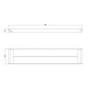 Ver imagem 2 de Porta Toalha Duplo Versa Black Matte 60cm - Deca Deca Metais