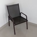 Ver imagem 1 de Cadeira Maresias - Alumínio em Marrom com Tela Sling Marrom Mescla com Preta MÓVEIS E LAZER