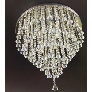 Lustre para Sala de Estar com Cristais K9 Legítimos , Com 50cm De Altura