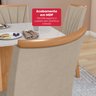 Conjunto Mesa de Jantar Celebrare 1,20 C/ Vidro e 4 Cadeiras Apogeu Tecido Veludo Naturale Creme - 10
