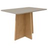 Conjunto Mesa de Jantar Celebrare 1,20 C/ Vidro e 4 Cadeiras Apogeu Tecido Veludo Naturale Creme - 3