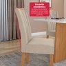 Conjunto Mesa de Jantar Celebrare 1,20 C/ Vidro e 4 Cadeiras Apogeu Tecido Veludo Naturale Creme - 9