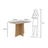 Conjunto Mesa de Jantar Celebrare 1,20 C/ Vidro e 4 Cadeiras Apogeu Tecido Veludo Naturale Creme - 5