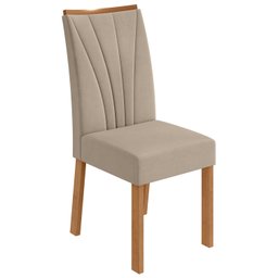 Conjunto Mesa de Jantar Celebrare 1,20 C/ Vidro e 4 Cadeiras Apogeu Tecido Veludo Naturale Creme - 3 Conjunto Mesa de Jantar Celebrare 1,20 C/ Vidro e 4 Cadeiras Apogeu Tecido Veludo Naturale Creme - 3