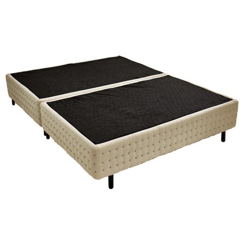 Cama para Box Queen Horse Bouclé Bege 158x198 Apolospuma 158x198cm