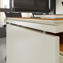 Ver imagem 4 de Conjunto de Escritório Office 3 Peças Mesa Gaveteiro Balcão Hera - Via Nossa - Off White e Cedro
