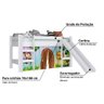 Cama Infantil Elevada C/ Escorregador sem Colchão 202cm Branco/zoo Linha Bb Bb1000 Completa Móveis - 3