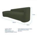 Ver imagem 3 de Recamier Curvo Orgânico 180cm 3 Lugares Lado Esquerdo para Sala de Estar Linho Paris