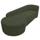 Ver imagem 6 de Recamier Curvo Orgânico 180cm 3 Lugares Lado Esquerdo para Sala de Estar Linho Paris