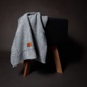 Ver imagem 3 de Manta de Berço Tricô Cobertor de Bebe Cinza Mantinha Nana Nenem