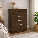 Ver imagem 2 de Cômoda Vane 013 5 Gavetas com Chave Organizador Quarto :Ipê
