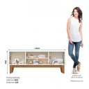 Ver imagem 3 de Rack Henn Alure 1400mm Off White/cinamomo