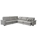 Ver imagem 4 de Sofá Manchester 3.83x3.83m de Canto, Retrátil e Reclinável - Avelã