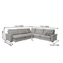 Ver imagem 2 de Sofá Manchester 3.83x3.83m de Canto, Retrátil e Reclinável - Avelã