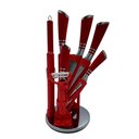 Ver imagem 1 de Jogo de Facas para Cozinha Vermelho com Cepos - 9 Peças