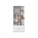 Ver imagem 5 de Guarda Roupa Infantil 2 Portas 2 Gavetas com Canto Decorativo Branco Labirinto