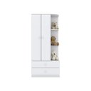 Ver imagem 3 de Guarda Roupa Infantil 2 Portas 2 Gavetas com Canto Decorativo Branco Labirinto
