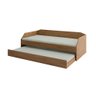 Sofá Cama Solteiro Duo Com Cama Auxiliar Em Mdf Reforçado 15Mm Amendoa - Cor: Marrom - 3