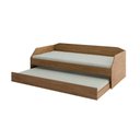 Ver imagem 3 de Sofá Cama Solteiro Duo Com Cama Auxiliar Em Mdf Reforçado 15Mm Amendoa - Cor: Marrom
