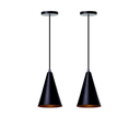 Ver imagem 1 de Kit 2 Pendentes Cone P Alumínio Decoração Cor: Preto