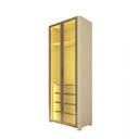 Ver imagem 1 de Guarda Roupa Modular 2 Portas Innova Led Reflecta Off White - Gelius