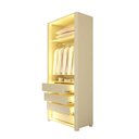 Ver imagem 2 de Guarda Roupa Modular 2 Portas Innova Led Reflecta Off White - Gelius