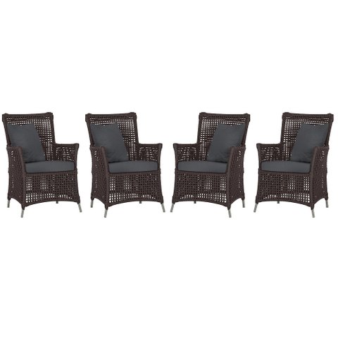 4 Poltronas Igapó Alumínio Micro Pintura Fendi Corda Náutica Estofado 11