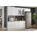 Ver imagem 1 de Kit Cozinha Modulada 5 Peças Americana 2aéreos+ 1 Paneleiro +1balcão + 1 Complemento C5p32 Branco