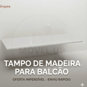 Ver imagem 1 de Tampo de Cozinha Branco 120x51cm P/ Balcão de Pia Armário Cooktop em Madeira Resistente Compacto