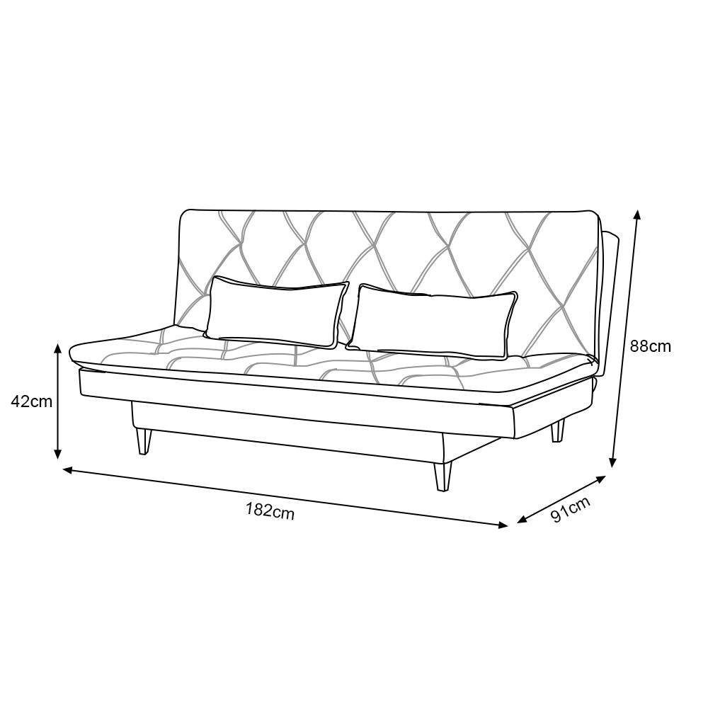 Sofá Cama Casal Amarilis Premium Pés em Madeira Estofado Veludo Cinza - 5