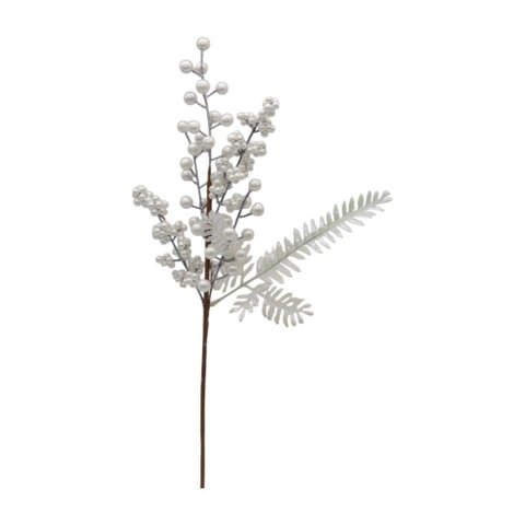 Galho Decorativo Alto Branco Nevado 54cm | Natal Encantado Formosinha