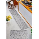 Ver imagem 4 de Kit 3 Peças Jogo Cozinha Passadeira Emborrachada Não Derrapa Folhas Dark