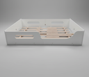 Ver imagem 2 de Cama Montessoriana Tamanho Casal com Grades de Proteção 100% MDF Baixa para Brincar Infantil - Branc