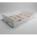 Ver imagem 1 de Cama Montessoriana Tamanho Casal com Grades de Proteção 100% MDF Baixa para Brincar Infantil - Branc
