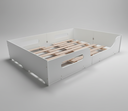 Ver imagem 1 de Cama Montessoriana Tamanho Casal com Grades de Proteção 100% MDF Baixa para Brincar Infantil - Branc