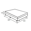 Ver imagem 3 de Base Box Baú Viúva NK Camas Sintético Marrom 41x128x188