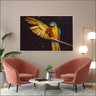 Quadro Arara Azul 120x80 Cm Vidro Impresso - 1