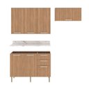 Ver imagem 4 de Armário Modulado para Cozinha Compacta 200cm Freijó 4 Peças Cz3100