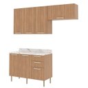 Ver imagem 3 de Armário Modulado para Cozinha Compacta 200cm Freijó 4 Peças Cz3100