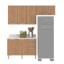 Ver imagem 2 de Armário Modulado para Cozinha Compacta 200cm Freijó 4 Peças Cz3100