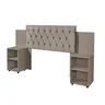 Cabeceira para Cama Box Aveludada com Mesa de Apoio Classic  - 2