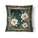 Ver imagem 1 de Kit 3 Capas de Almofada 43x43cm Microfibra Floral Floral Moldura Verde