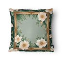 Ver imagem 3 de Kit 3 Capas de Almofada 43x43cm Microfibra Floral Floral Moldura Verde