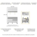 Ver imagem 4 de Armário de Cozinha Compacta 120cm com Leds Veneza Up Multimóveis V2012 Branco/Preto