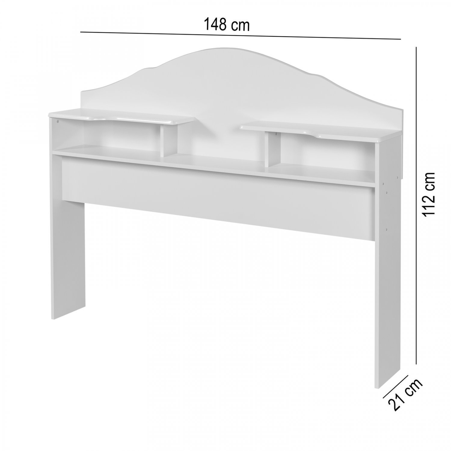 Cabeceira para Cama Box Casal com 2 Nichos Evelyn  - 4