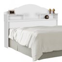 Ver imagem 3 de Cabeceira para Cama Box Casal com 2 Nichos Evelyn Branco